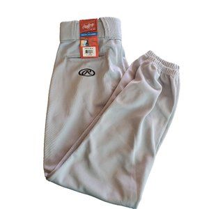 NEW Rawlings Pro Dri Youth Kids XL X‎ Large Baseball Pants Gray Cuffed